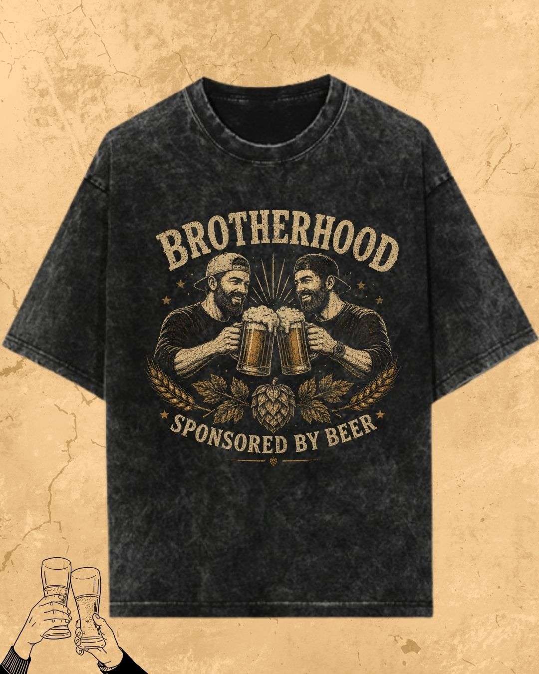 Beer Bond Statement Cotton T-Shirt Billien LLC 