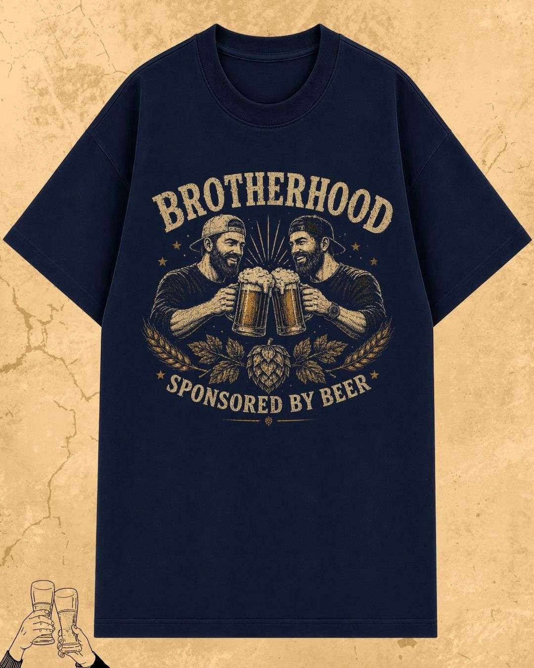 Beer Bond Statement Cotton T-Shirt Billien LLC 