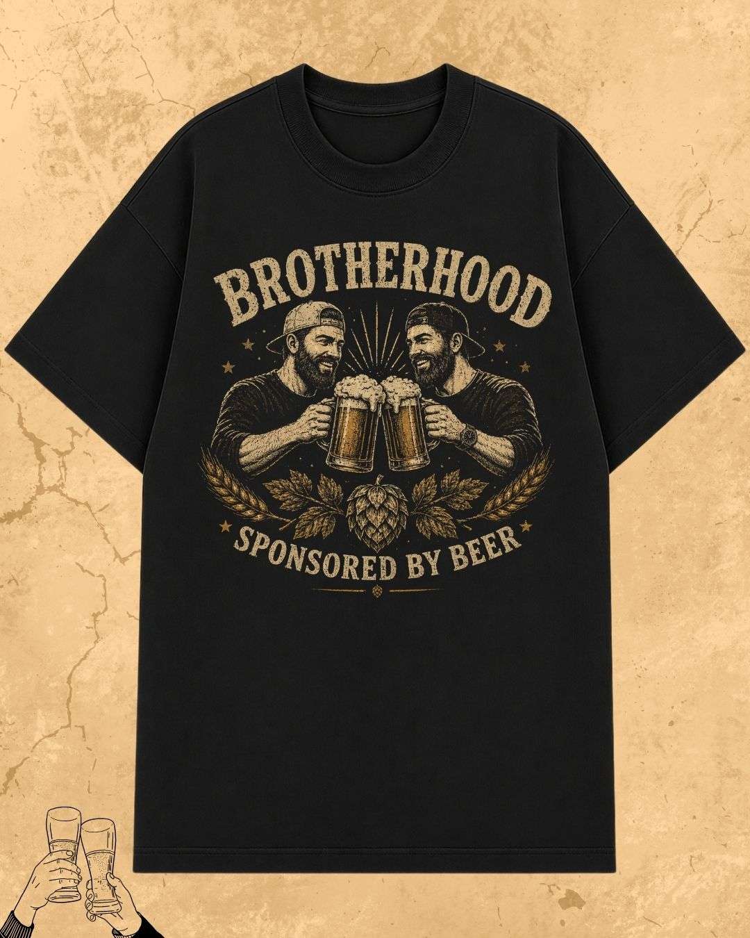 Beer Bond Statement Cotton T-Shirt Billien LLC 