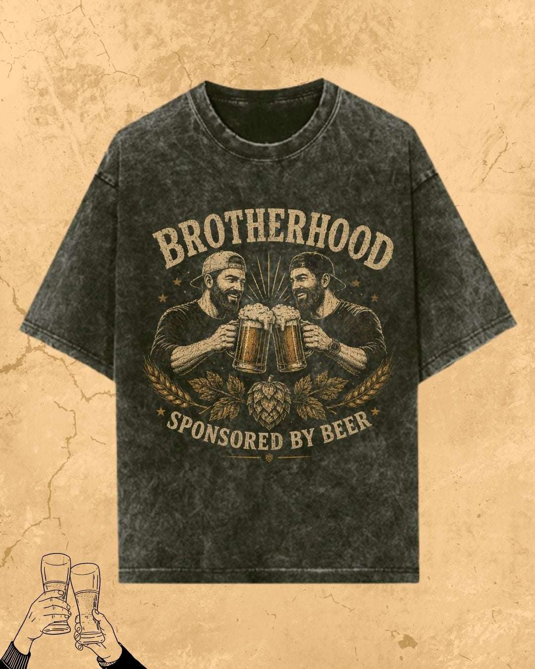 Beer Bond Statement Cotton T-Shirt Billien LLC 