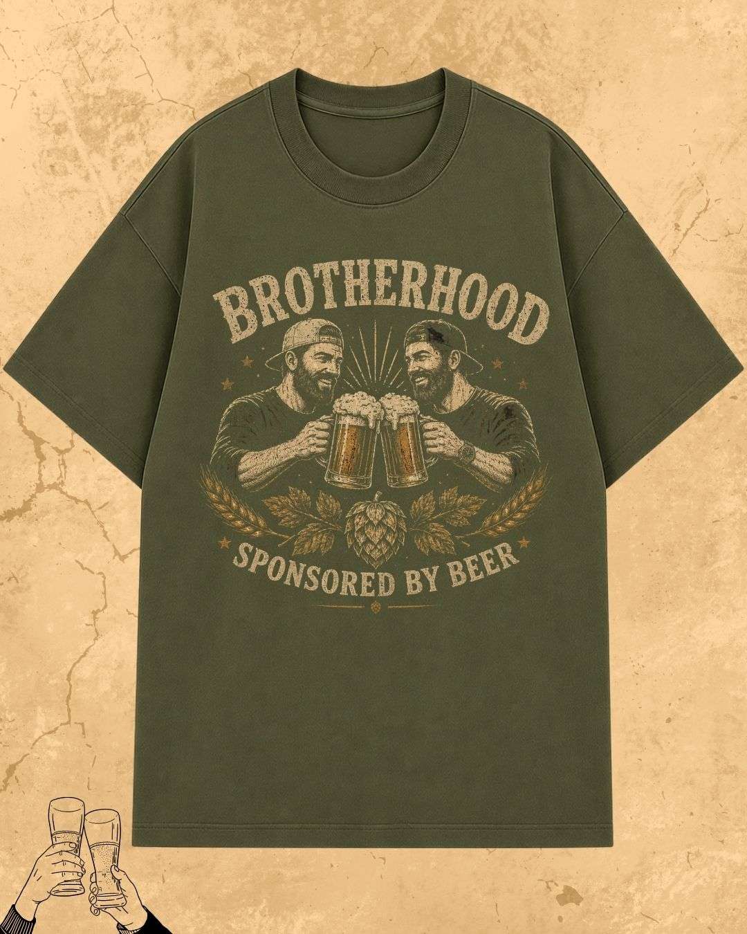 Beer Bond Statement Cotton T-Shirt Billien LLC 