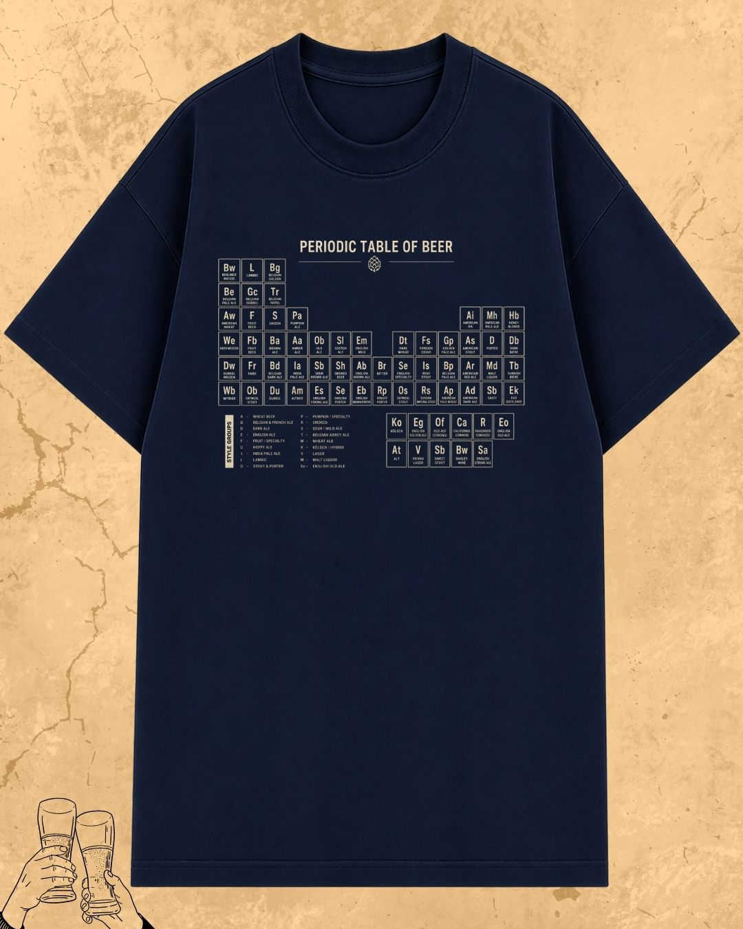 Beer Chemistry Pun Cotton Tshirt Swiftsoul 