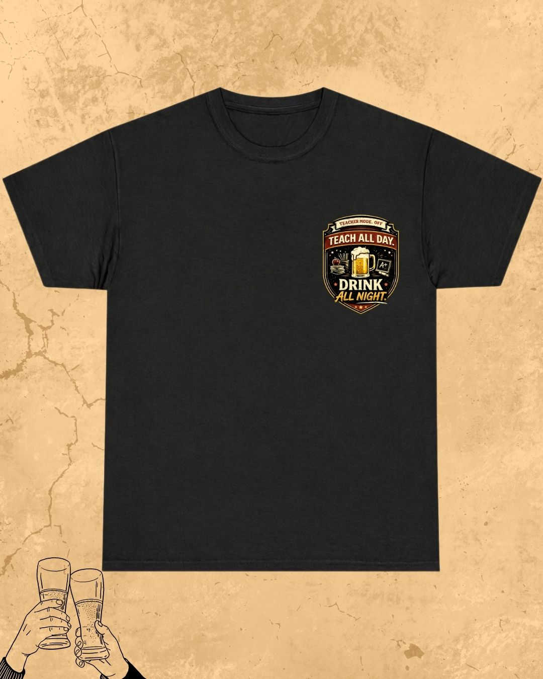 Beer Chemistry Pun Cotton Tshirt Swiftsoul 