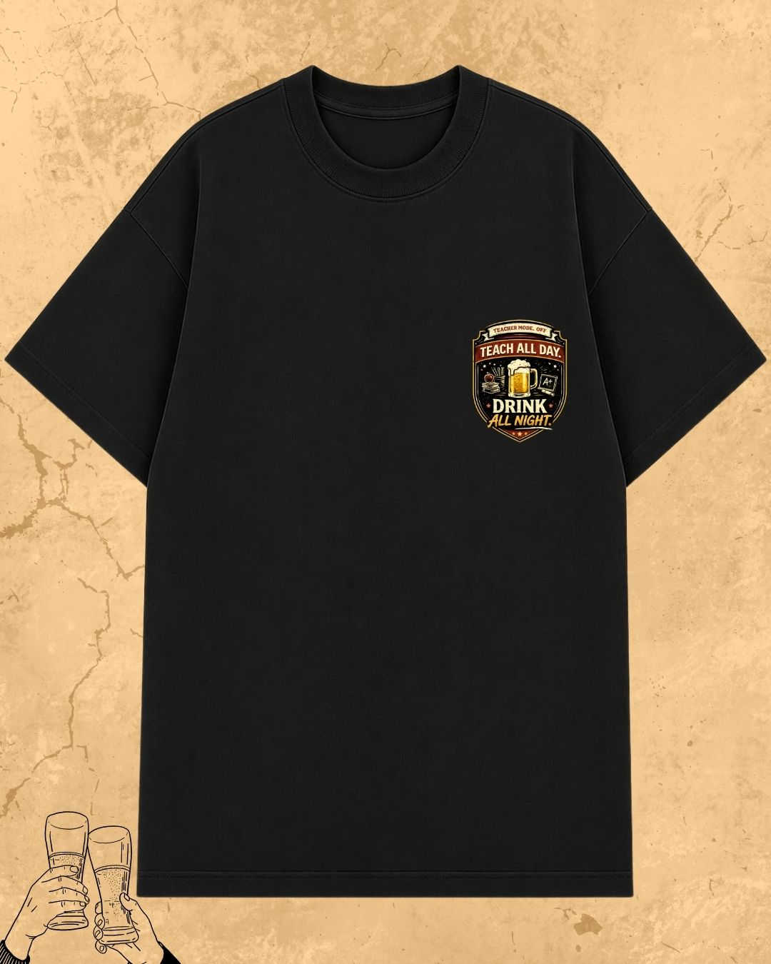 Beer Chemistry Pun Cotton Tshirt Swiftsoul 