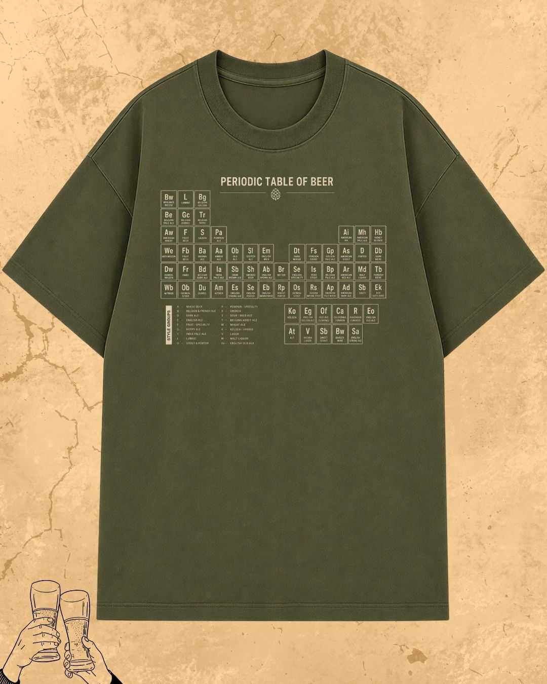 Beer Chemistry Pun Cotton Tshirt Swiftsoul 