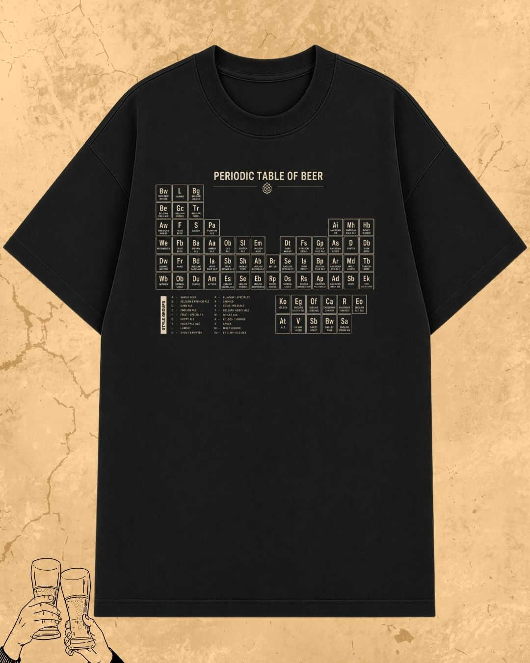 Beer Chemistry Pun Cotton Tshirt Swiftsoul 