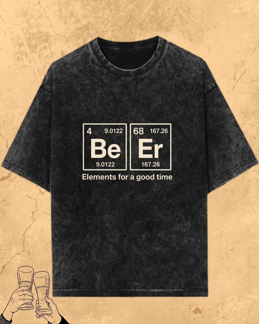 Beer Chemistry Pun Cotton Tshirt Swiftsoul 