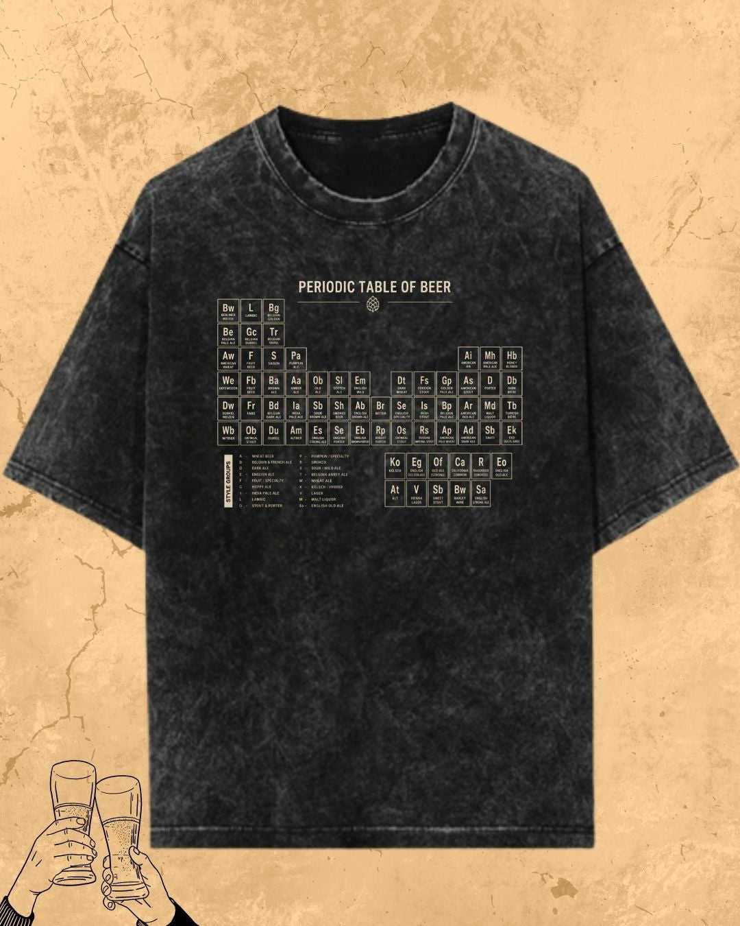 Beer Chemistry Pun Cotton Tshirt Swiftsoul 