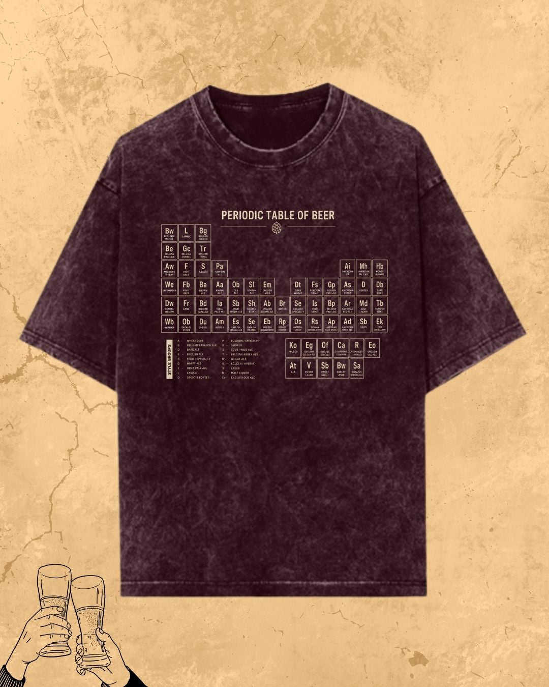 Beer Chemistry Pun Cotton Tshirt Swiftsoul 