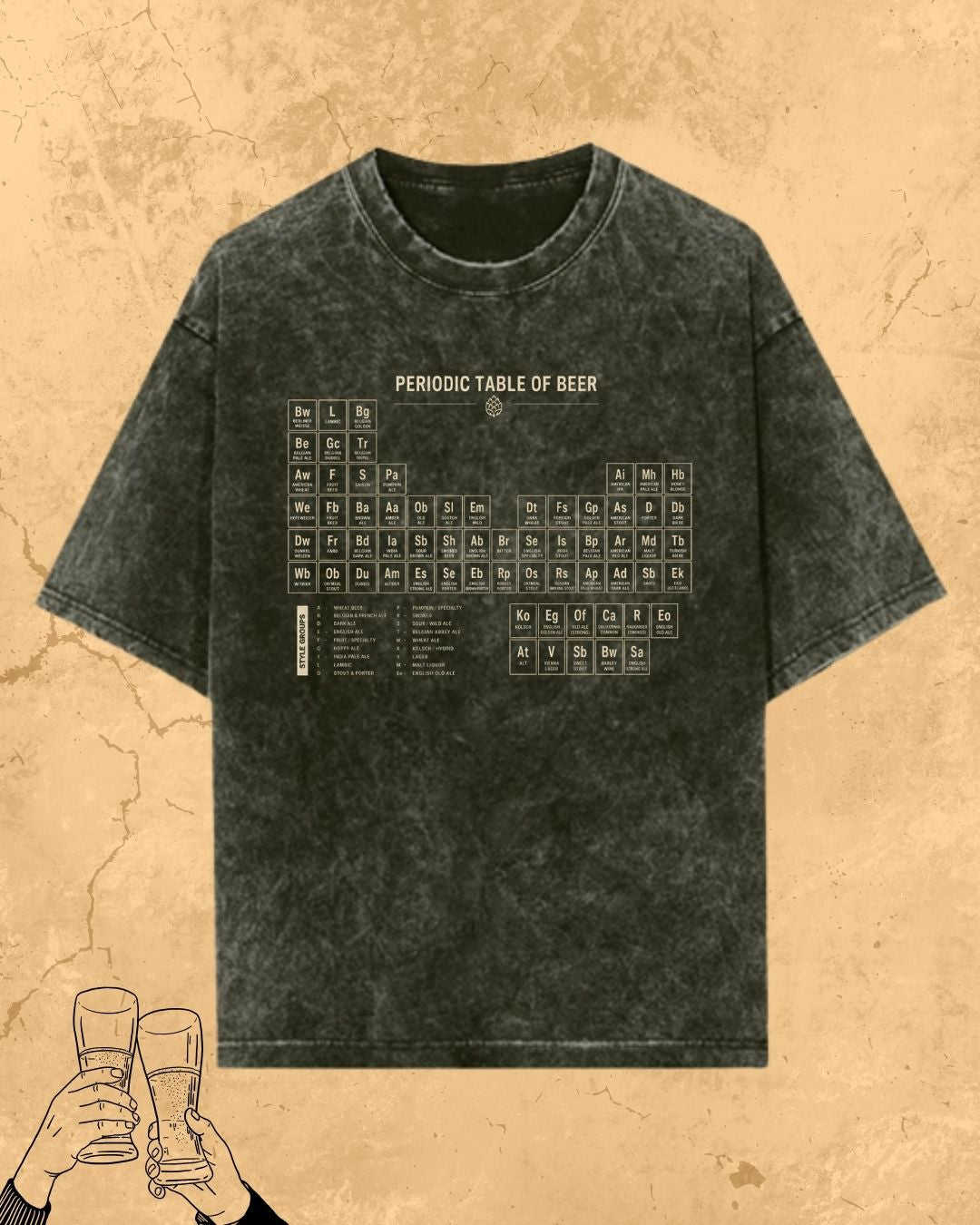 Beer Chemistry Pun Cotton Tshirt Swiftsoul 
