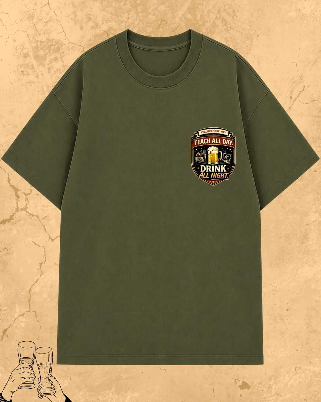 Beer Chemistry Pun Cotton Tshirt Swiftsoul 