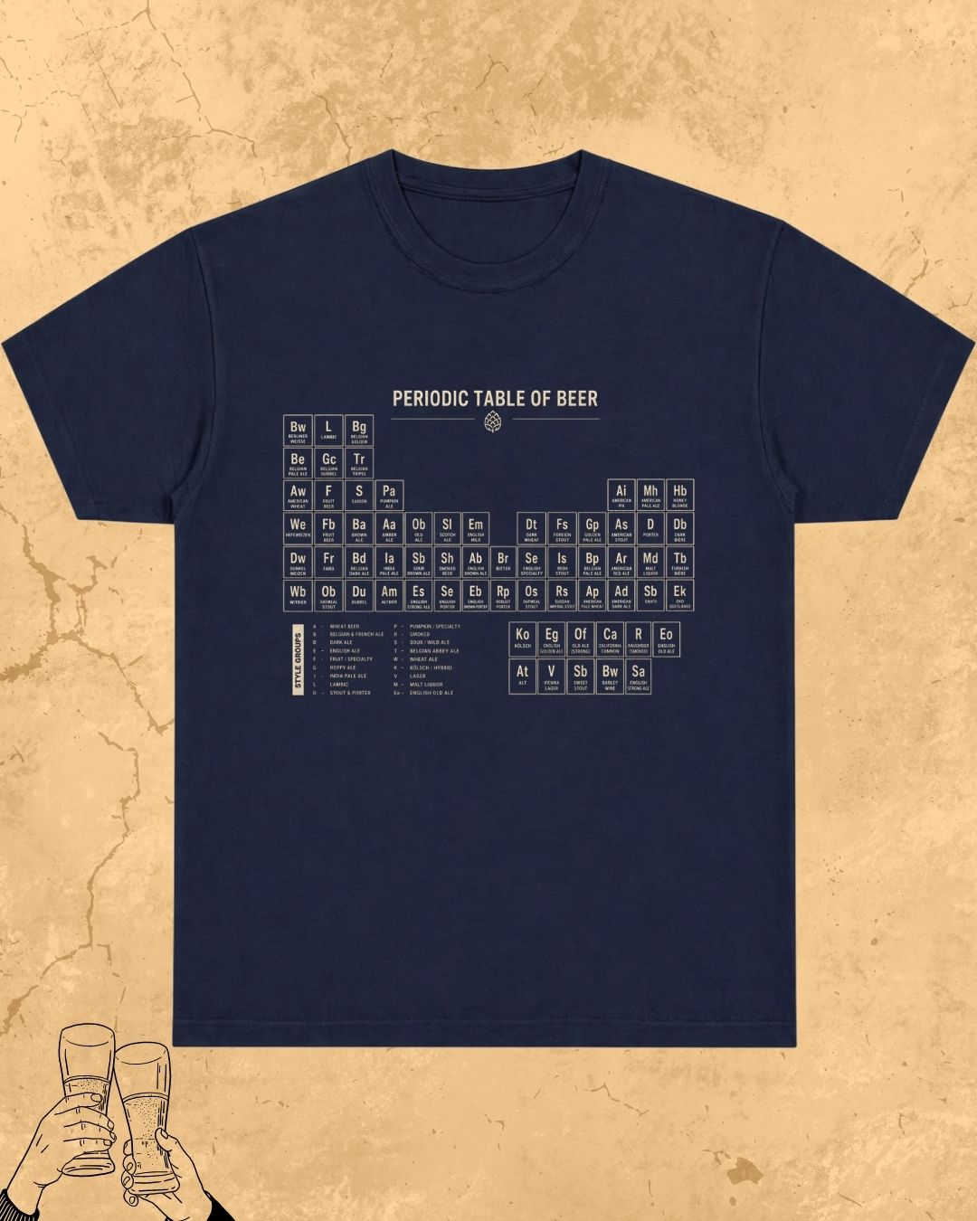 Beer Chemistry Pun Cotton Tshirt Swiftsoul 
