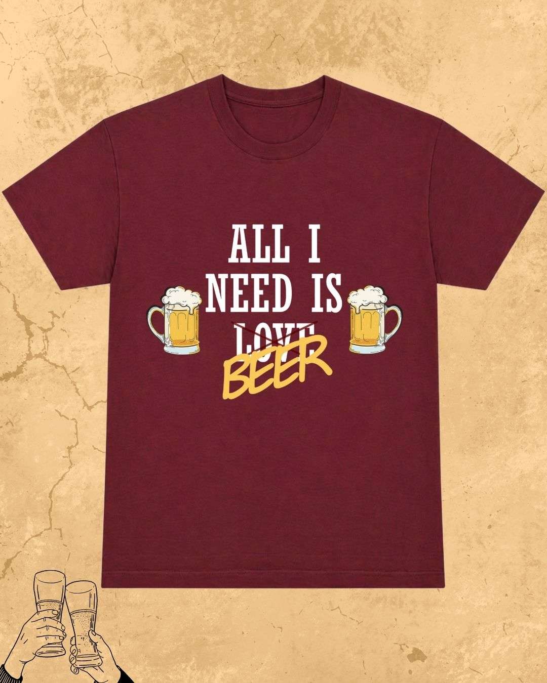 Beer Over Love Cotton Tshirt Billien LLC 