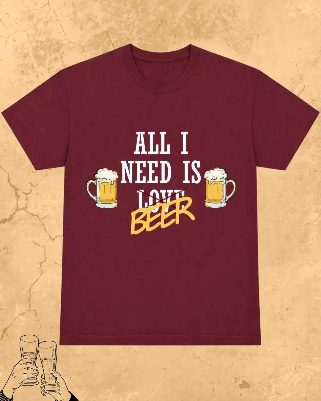 Beer Over Love Cotton Tshirt Swiftsoul