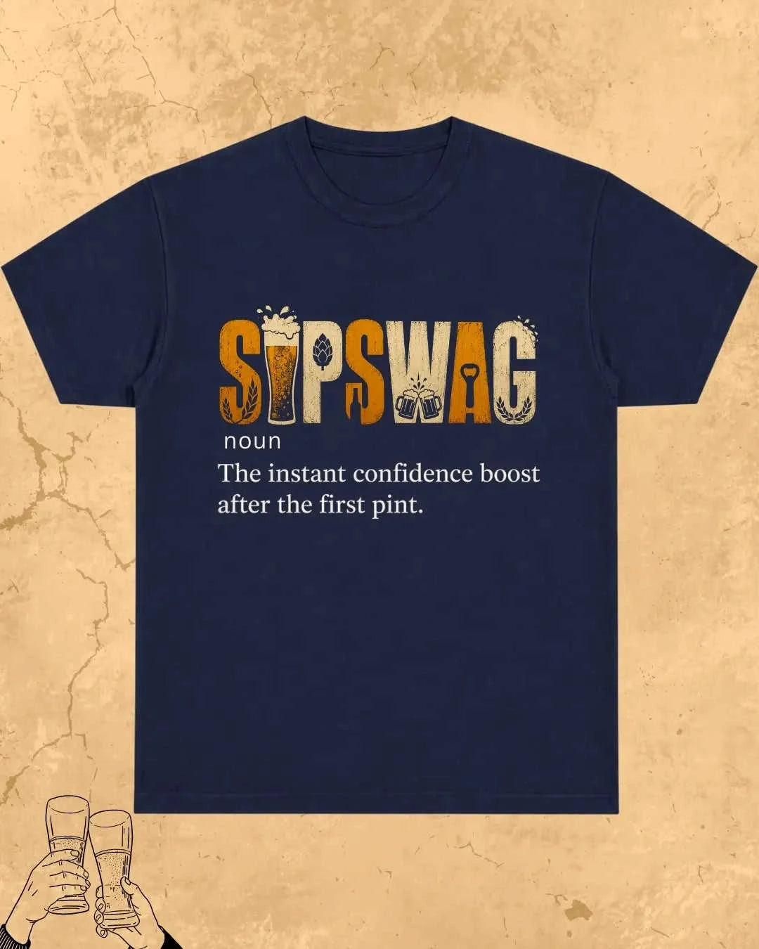 Beer Vibes Cotton Tshirt Swiftsoul