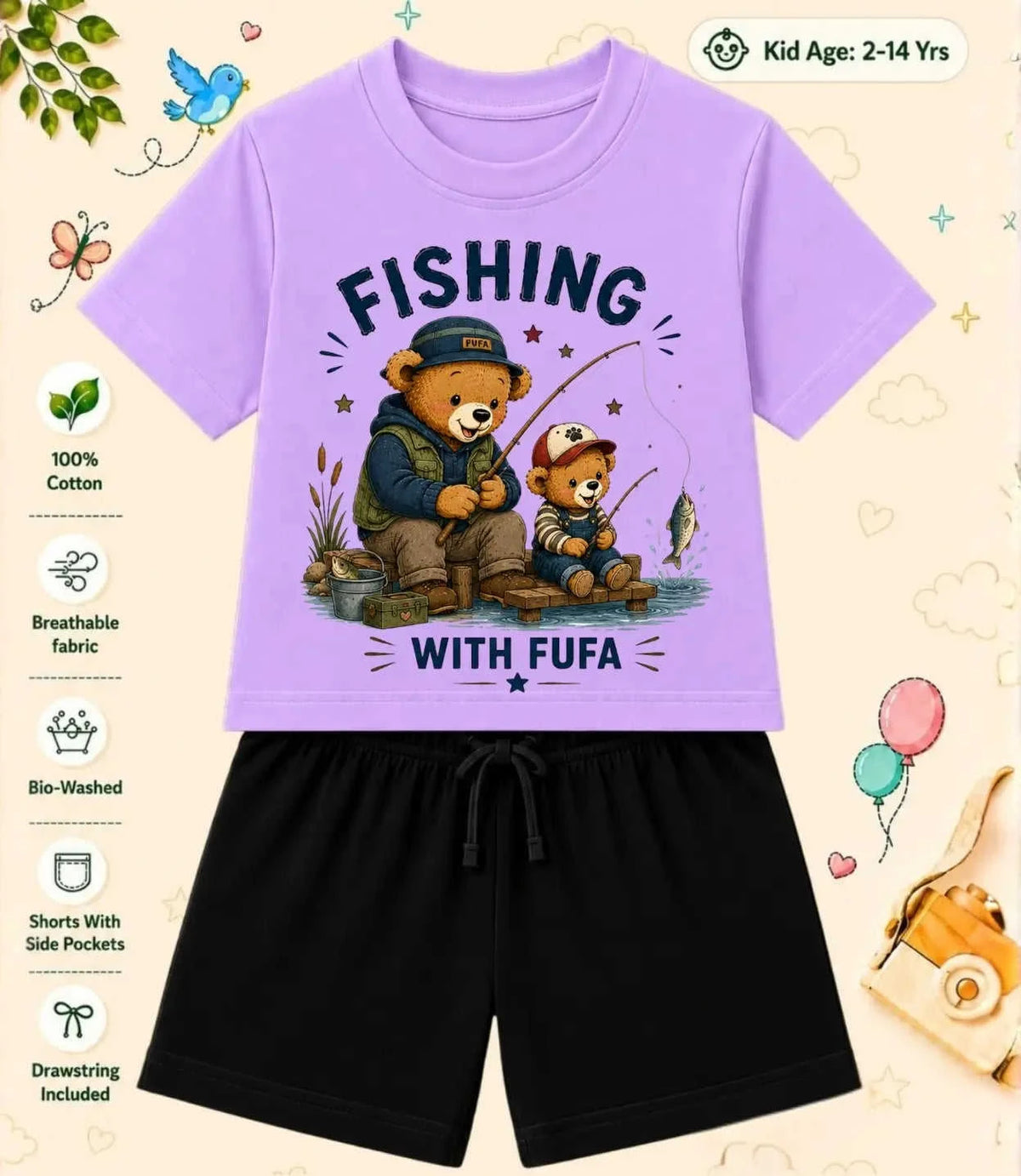 BUAA - FUFA Blessing Kid Co-ord Set Swiftsoul