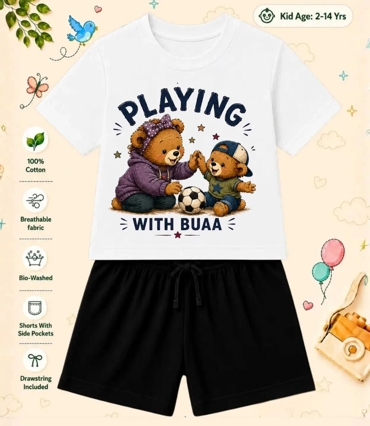 BUAA - FUFA Blessing Kid Co-ord Set Swiftsoul