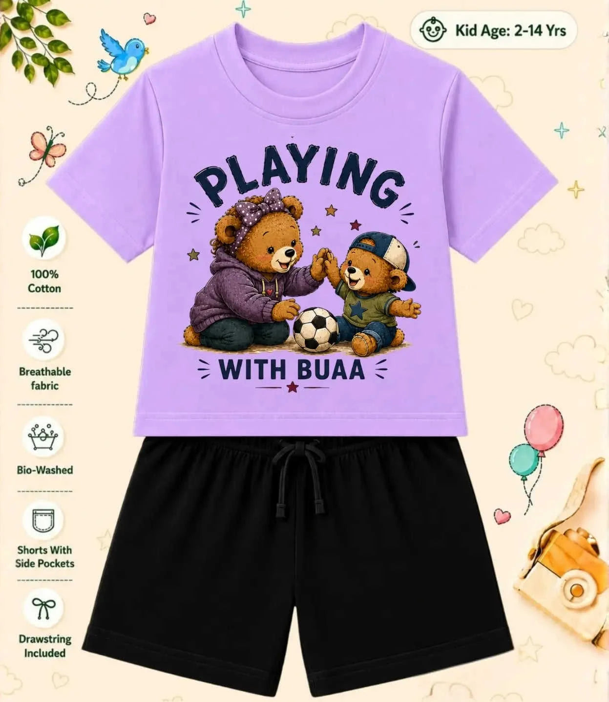 BUAA - FUFA Blessing Kid Co-ord Set Swiftsoul