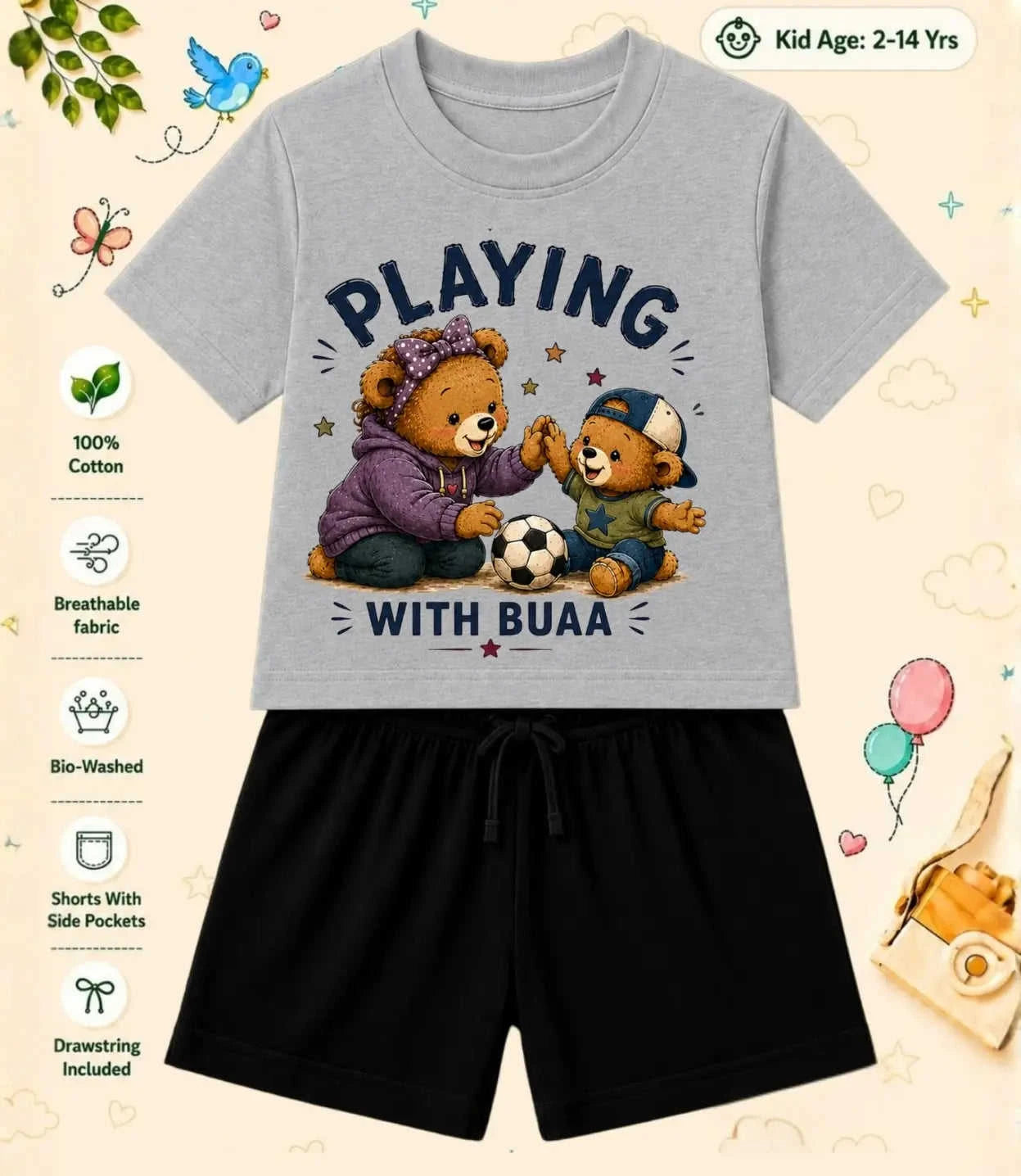 BUAA - FUFA Blessing Kid Co-ord Set Swiftsoul