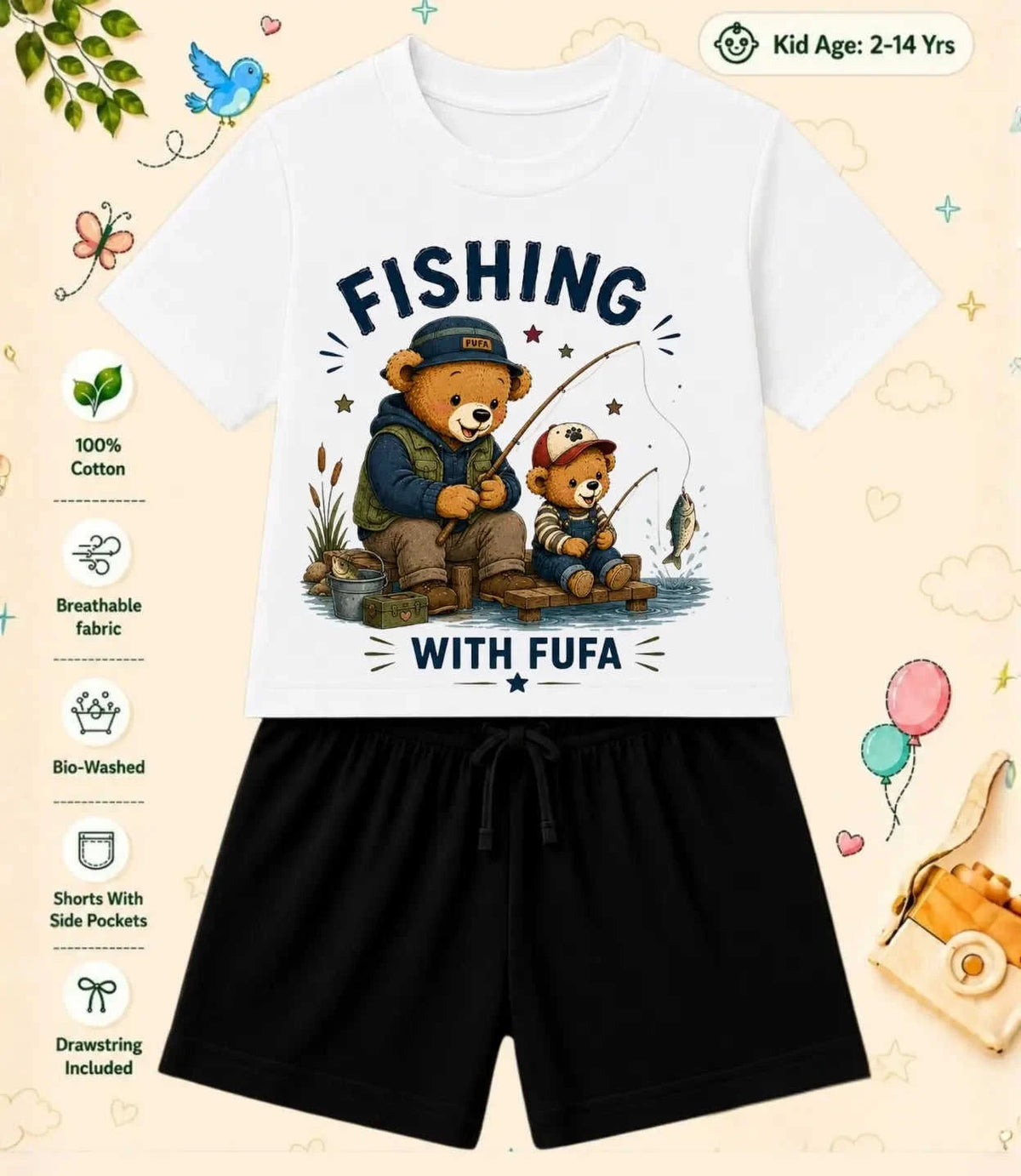 BUAA - FUFA Blessing Kid Co-ord Set Swiftsoul