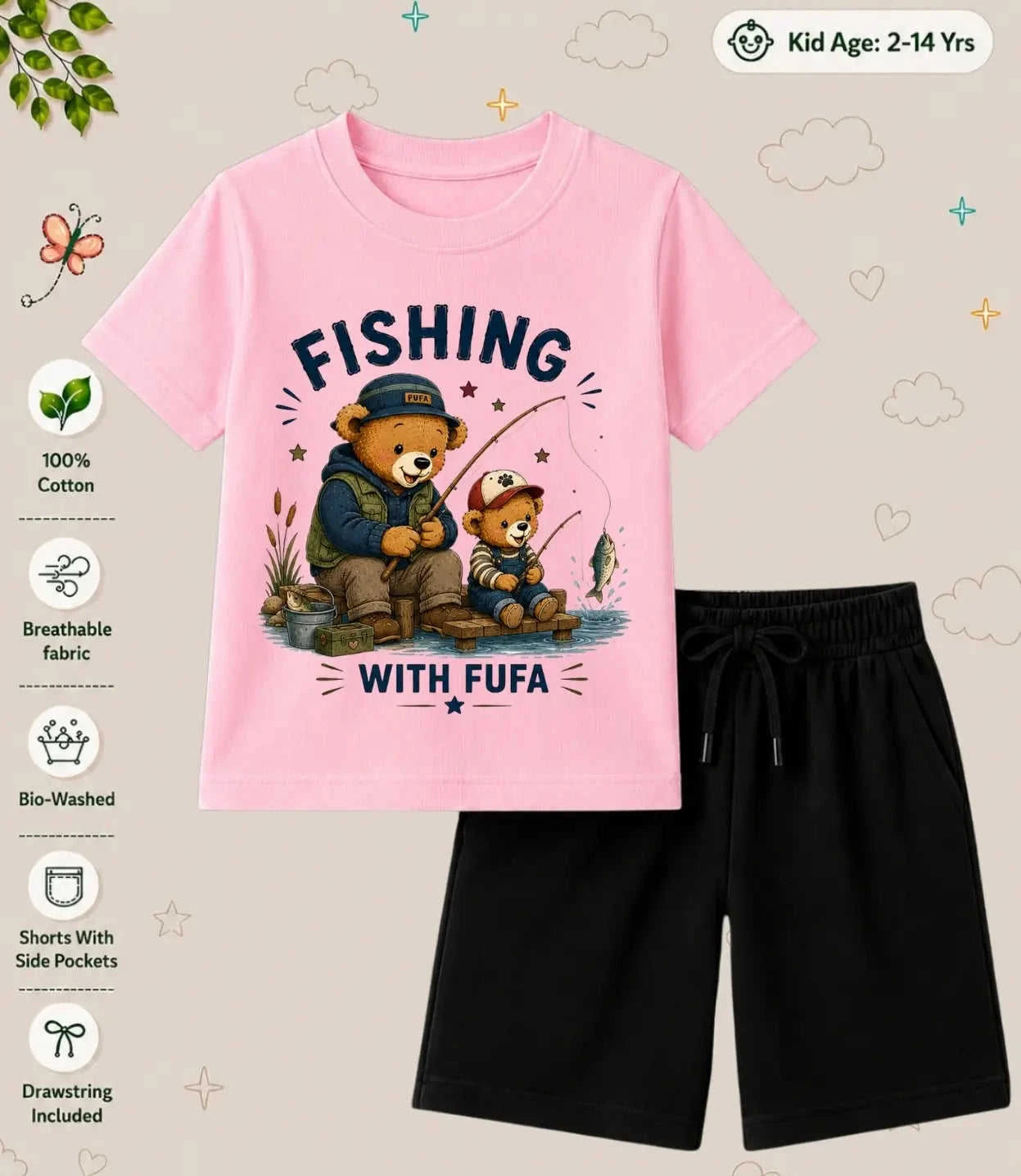 BUAA - FUFA Blessing Kid Co-ord Set Swiftsoul