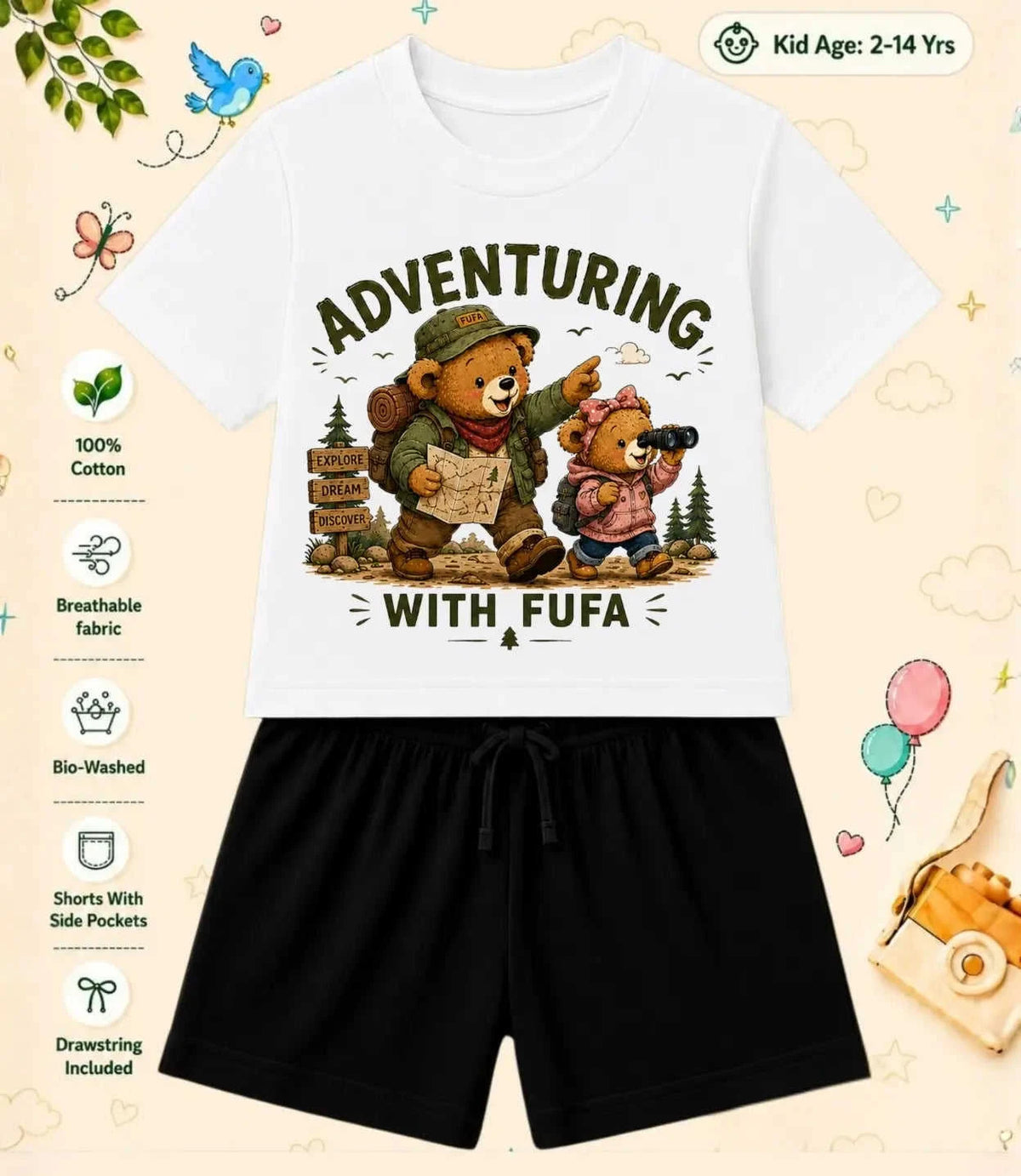 BUAA - FUFA Blessing Kid Co-ord Set Swiftsoul