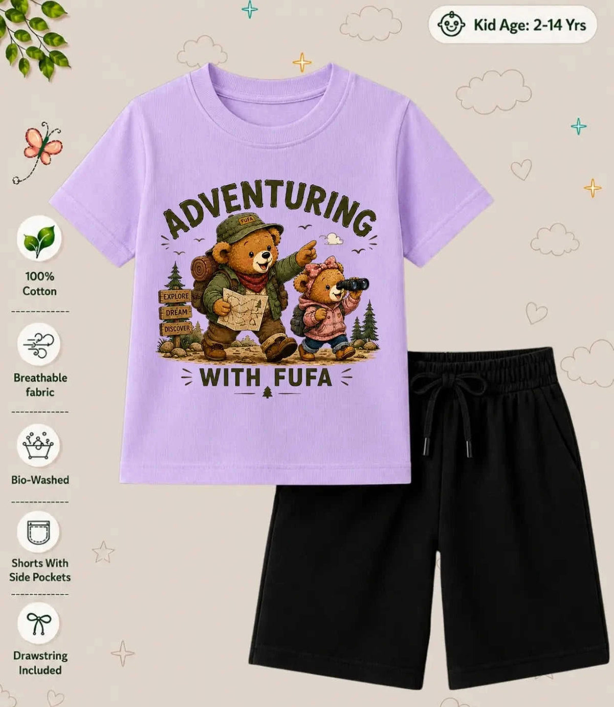 BUAA - FUFA Blessing Kid Co-ord Set Swiftsoul