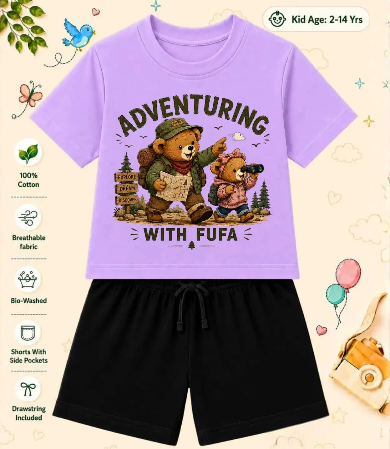 BUAA - FUFA Blessing Kid Co-ord Set Swiftsoul