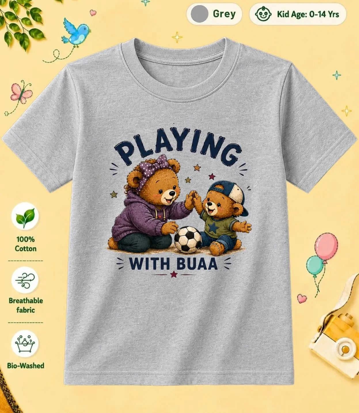 Buaa & Fufa's Treasure kids Cotton Tee Swiftsoul