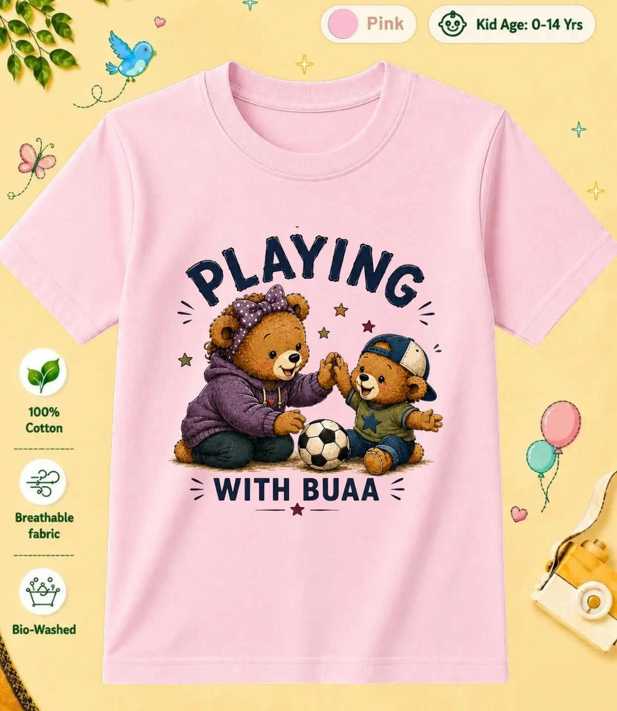 Buaa & Fufa's Treasure kids Cotton Tee Swiftsoul