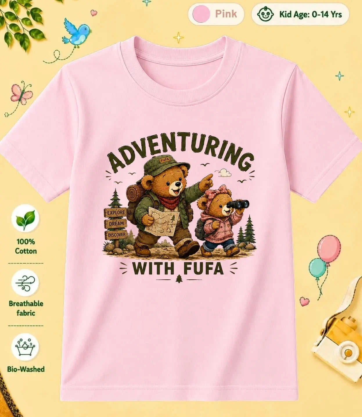 Buaa & Fufa's Treasure kids Cotton Tee Swiftsoul