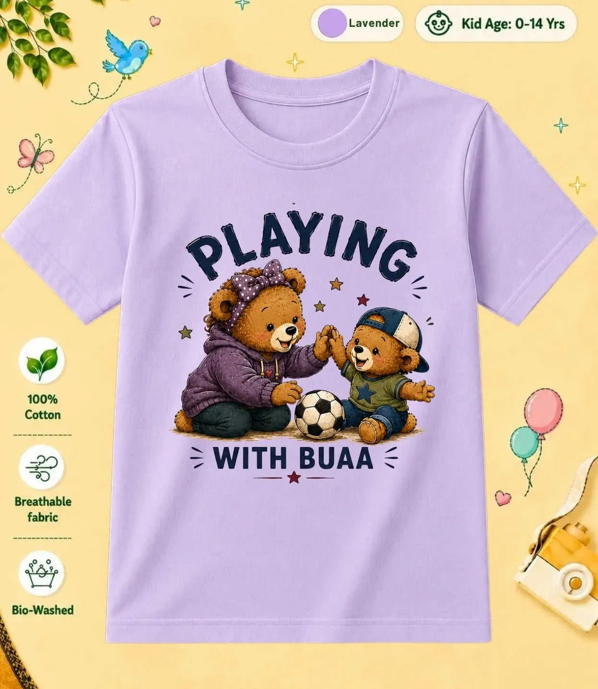 Buaa & Fufa's Treasure kids Cotton Tee Swiftsoul