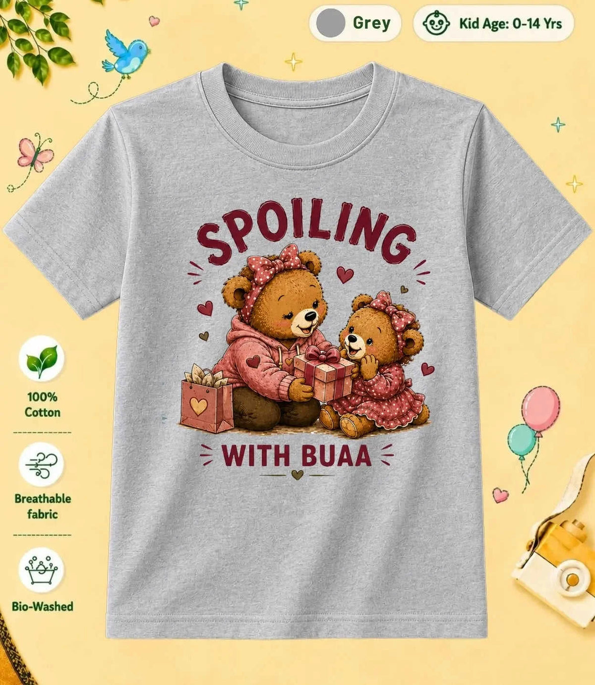 Buaa & Fufa's Treasure kids Cotton Tee Swiftsoul