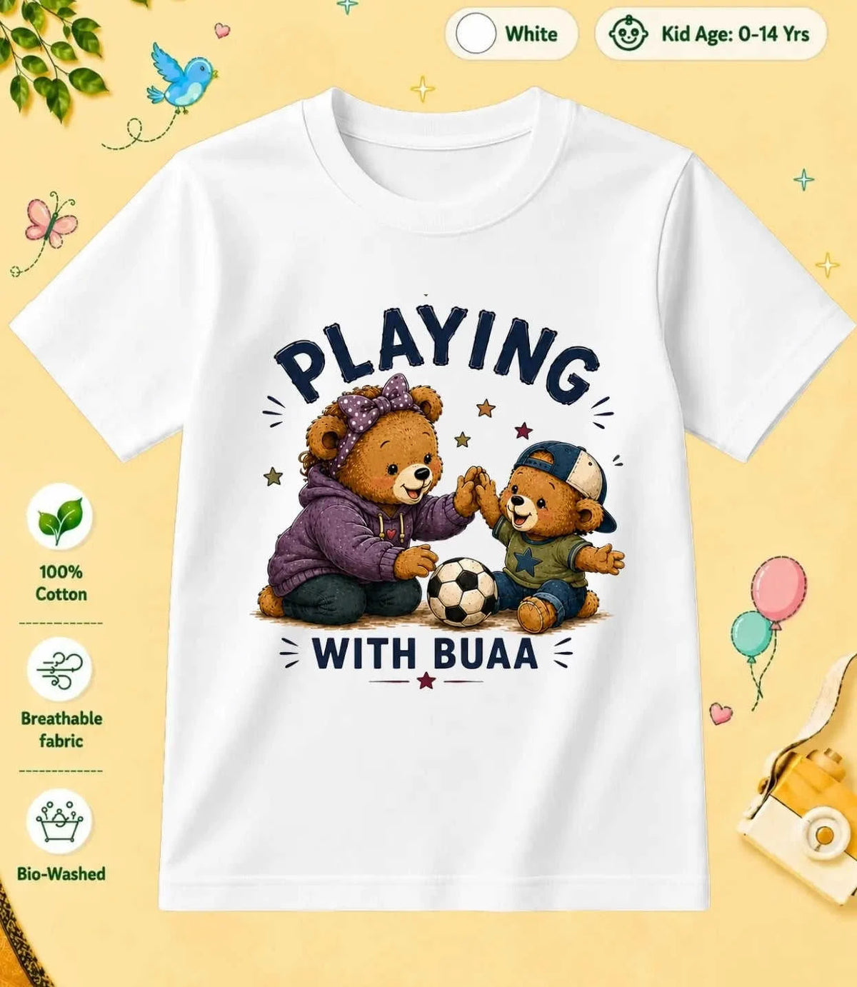 Buaa & Fufa's Treasure kids Cotton Tee Swiftsoul
