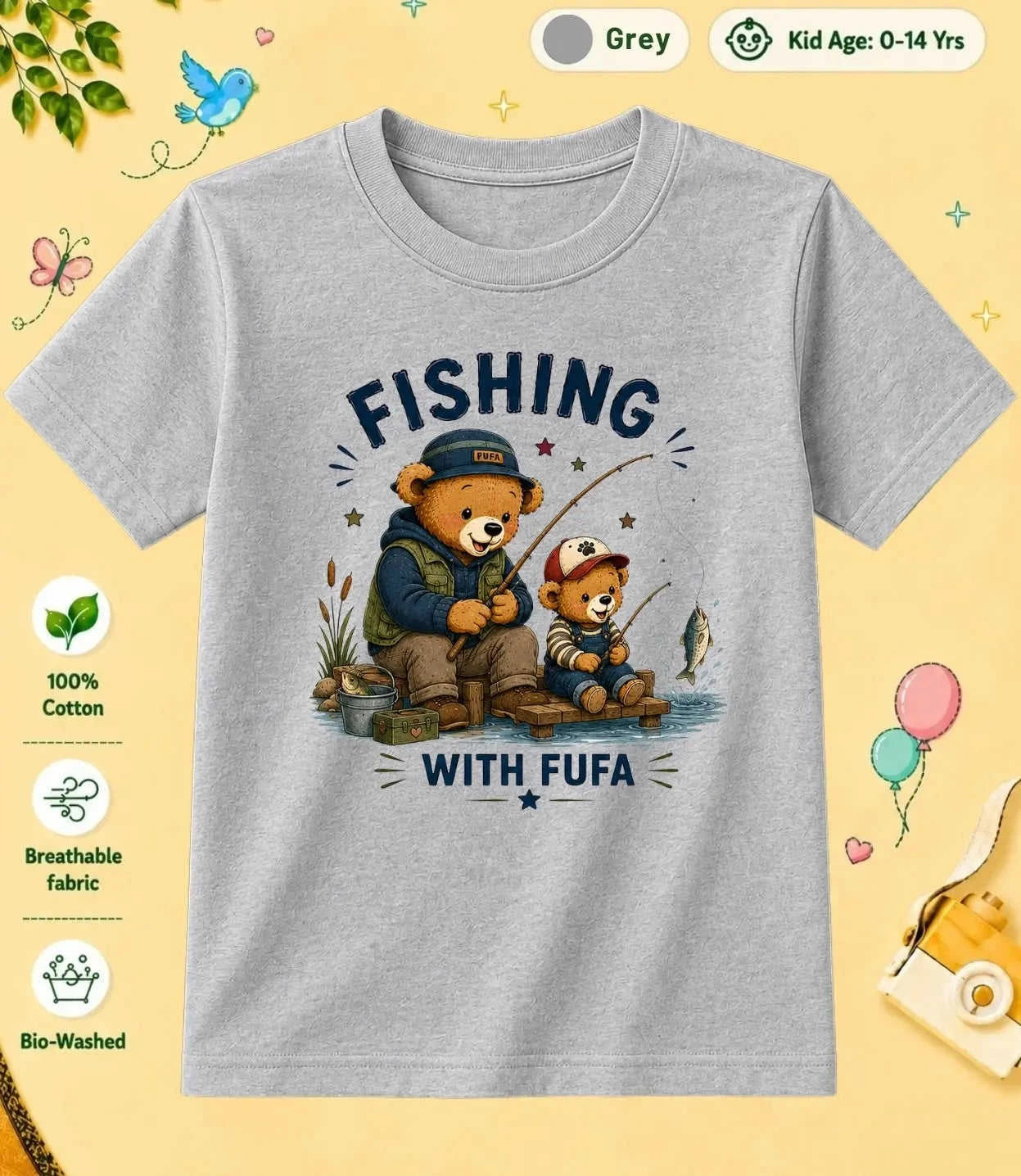Buaa & Fufa's Treasure kids Cotton Tee Swiftsoul