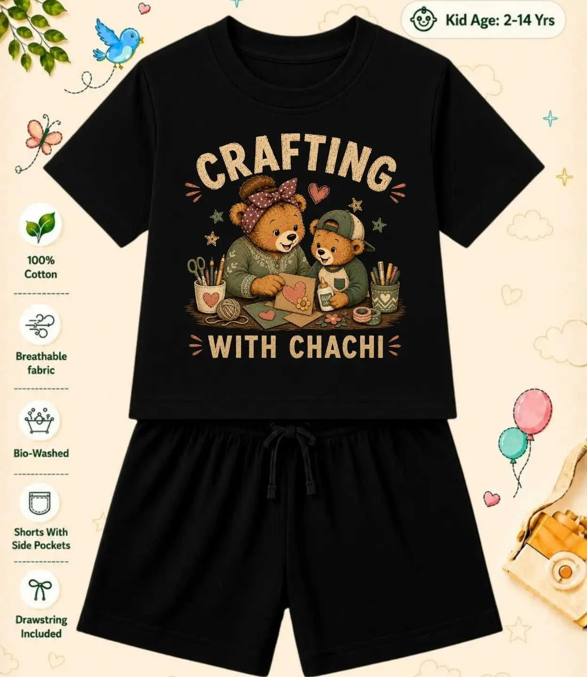 CHACHU - CHACHI Treasure Kid Co-ord Set Swiftsoul