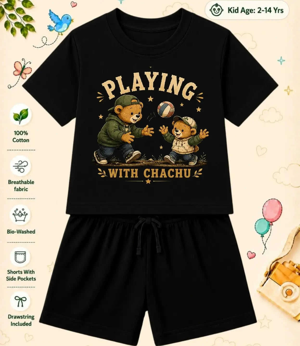 CHACHU - CHACHI Treasure Kid Co-ord Set Swiftsoul