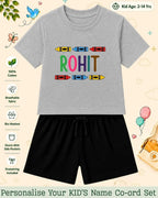 Colorful Crayon Custom Kid Co-ord Set Swiftsoul