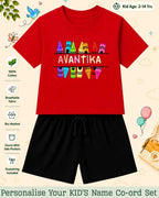 Colorful Crayon Custom Kid Co-ord Set Swiftsoul