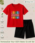 Colorful Crayon Custom Kid Co-ord Set Swiftsoul