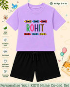 Colorful Crayon Custom Kid Co-ord Set Swiftsoul