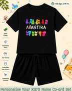 Colorful Crayon Custom Kid Co-ord Set Swiftsoul