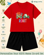 Colorful Crayon Custom Kid Co-ord Set Swiftsoul
