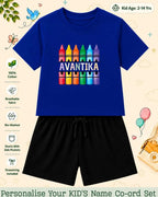 Colorful Crayon Custom Kid Co-ord Set Swiftsoul