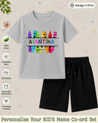 Colorful Crayon Custom Kid Co-ord Set Swiftsoul