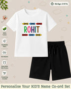 Colorful Crayon Custom Kid Co-ord Set Swiftsoul