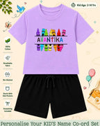 Colorful Crayon Custom Kid Co-ord Set Swiftsoul