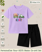 Colorful Crayon Custom Kid Co-ord Set Swiftsoul