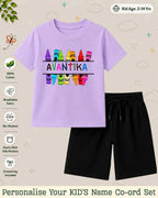 Colorful Crayon Custom Kid Co-ord Set Swiftsoul