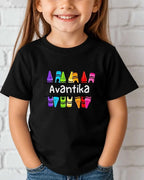 Colorful Crayon Custom Kid Cotton Tee Swiftsoul